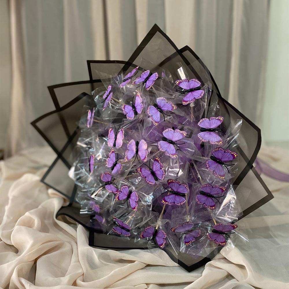 Led Işıklı Kelebek Buketi Sevgiliye Özel Hediye Çiçek