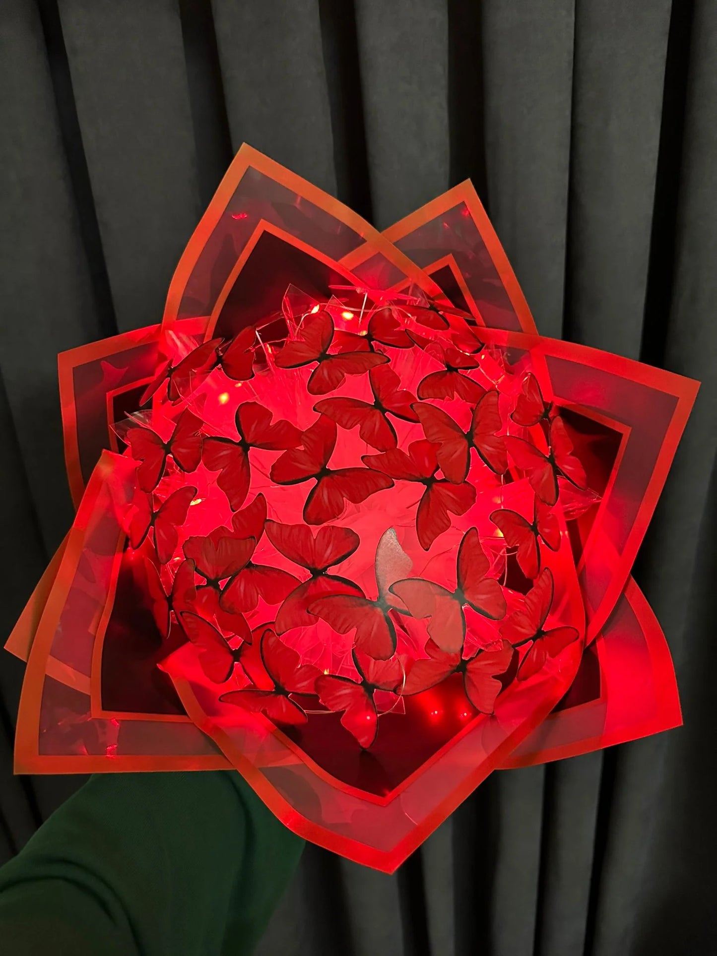 Led Işıklı Kelebek Buketi Sevgiliye Özel Hediye Çiçek