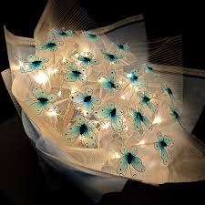 Led Işıklı Kelebek Buketi Sevgiliye Özel Hediye Çiçek